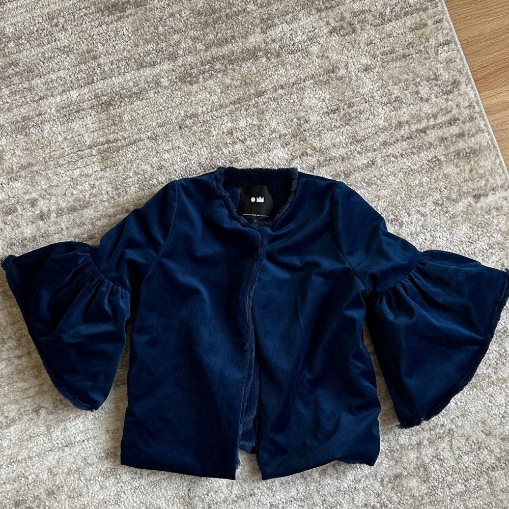 Navy Faux Fur Jacket